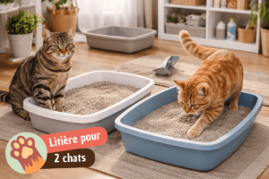 Lire la suite à propos de l’article Litière pour 2 chats : combien de bacs faut-il installer ?