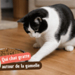 Pourquoi mon chat gratte autour de sa gamelle