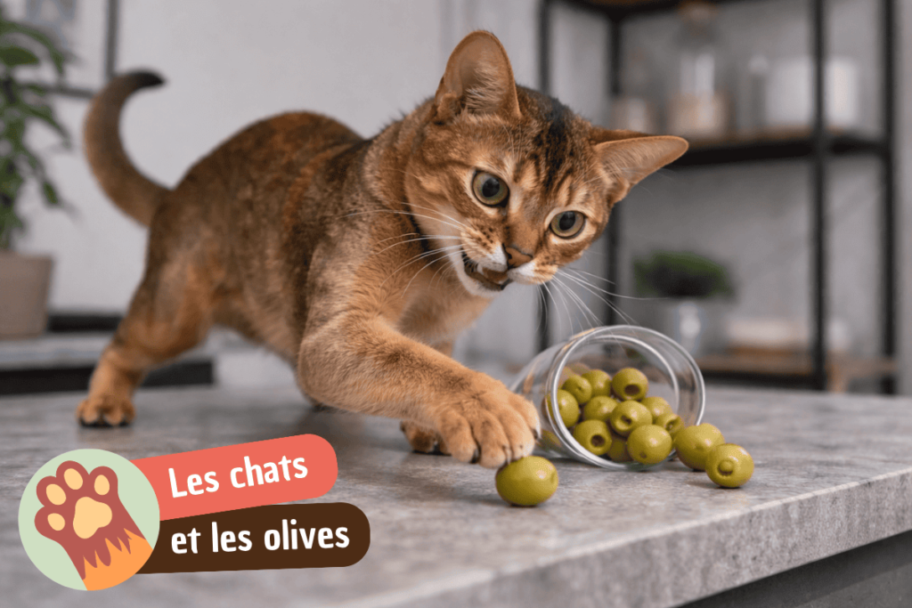 mon chat devient fou avec les olives