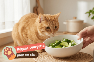 Lire la suite à propos de l’article Régime courgette pour chat : bienfaits, dosages et préparation (guide complet)