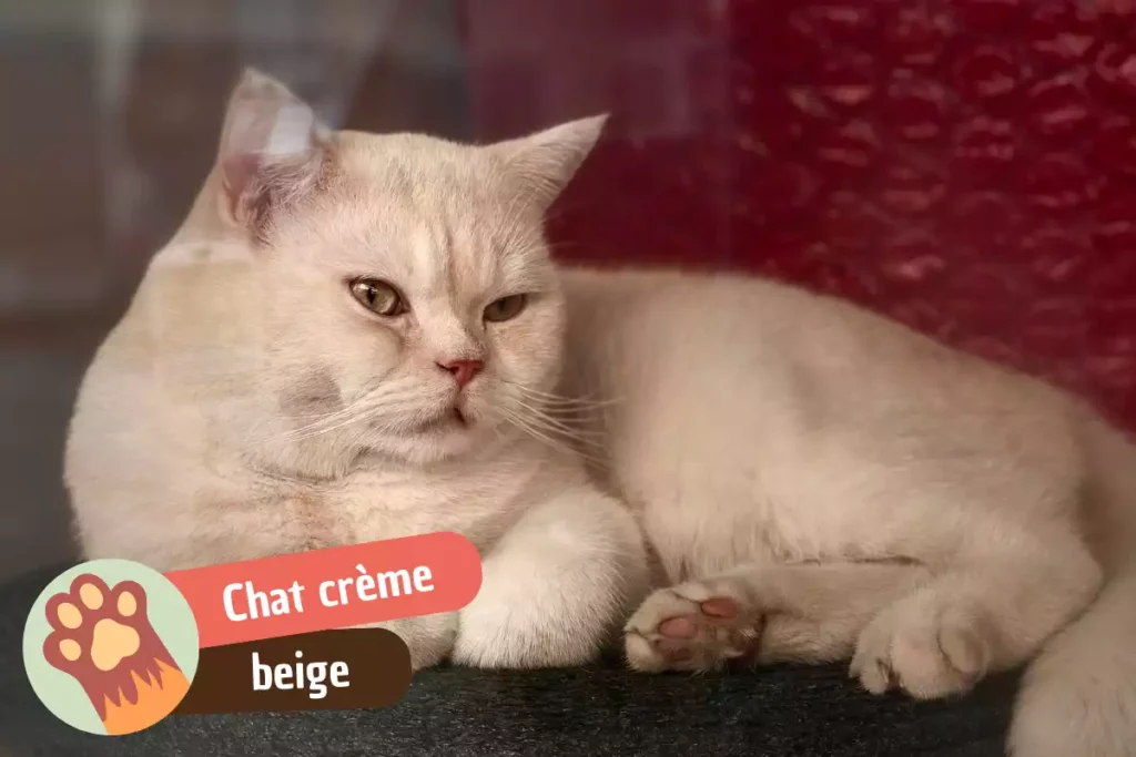 chat crème beige